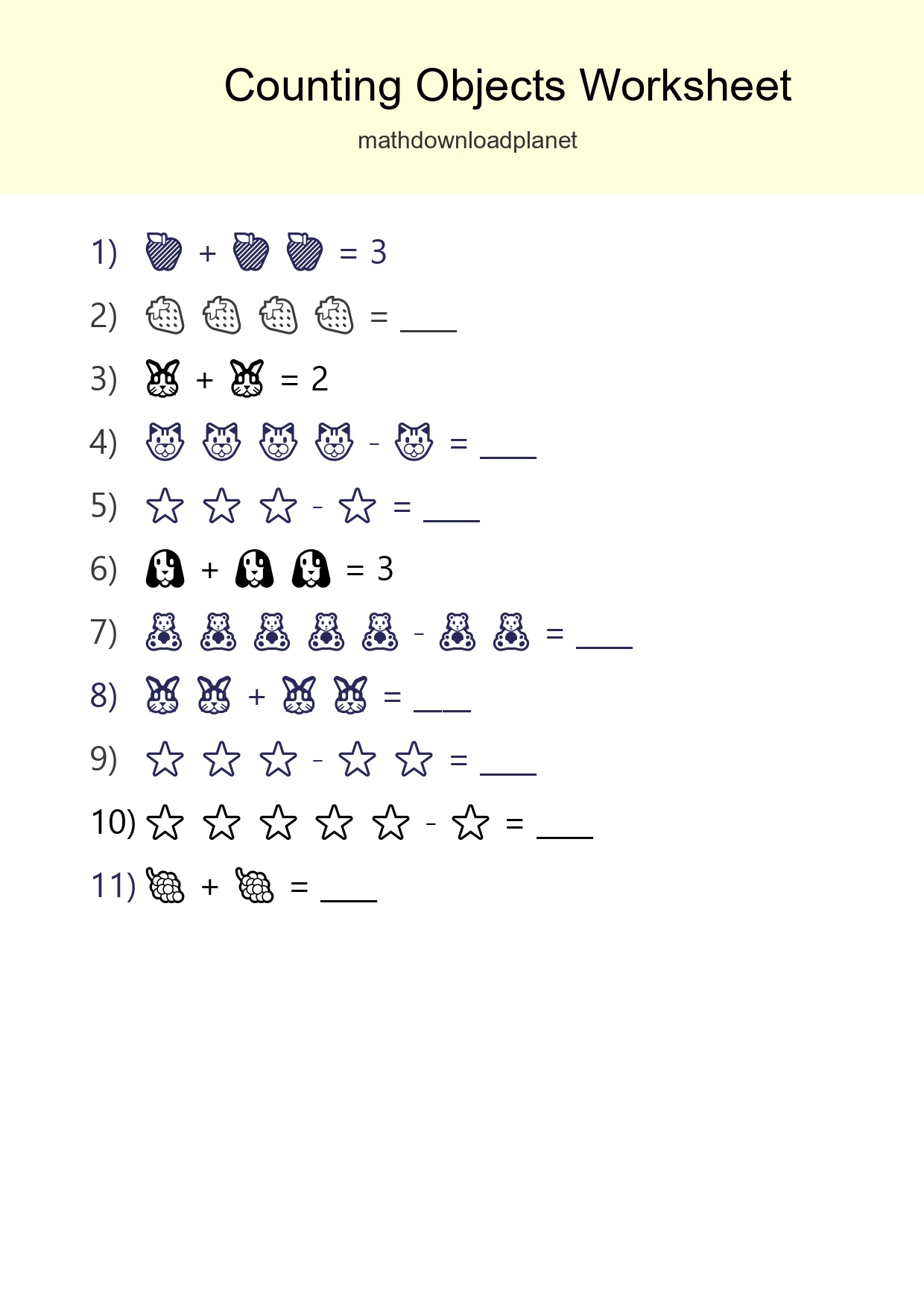 Learn Counting With Pictures Worksheet (Pre-K) - Part 36