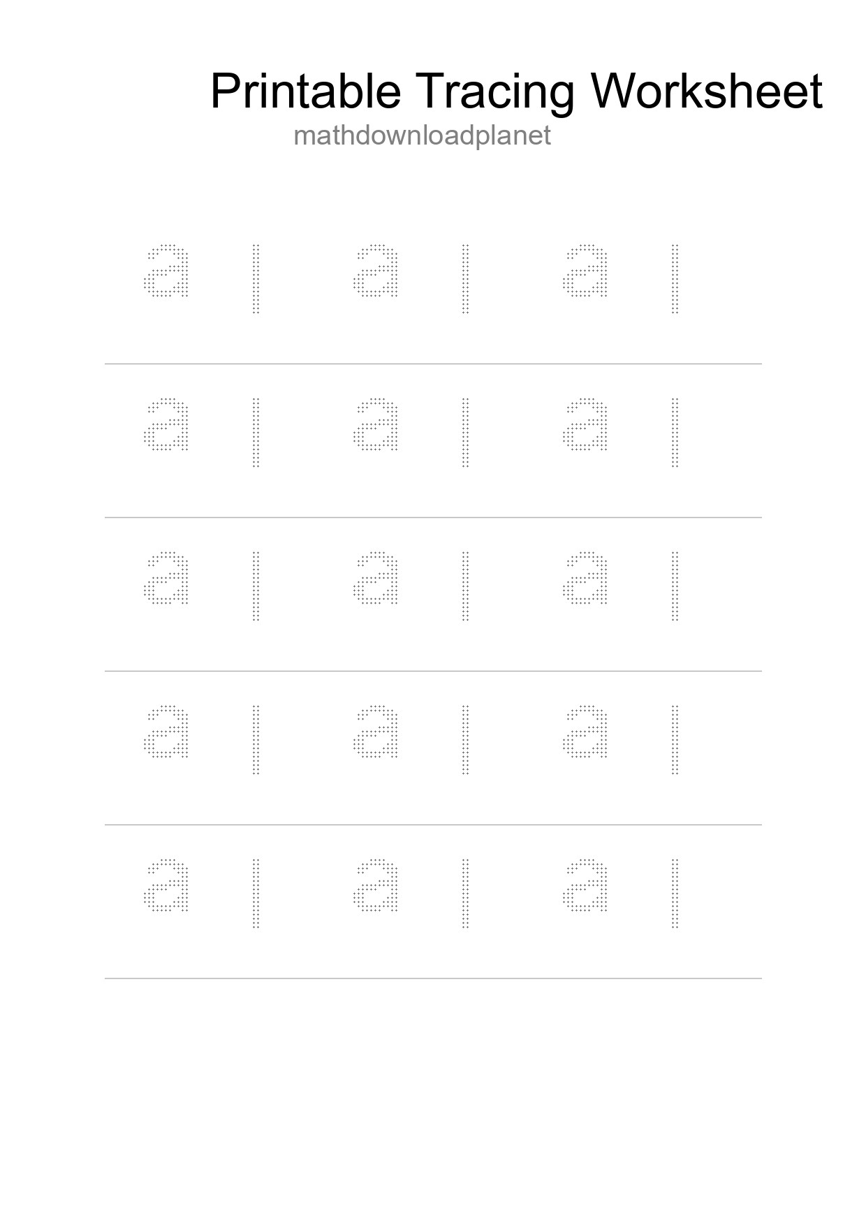 Printable Tracing Worksheet For Kids - Part 43