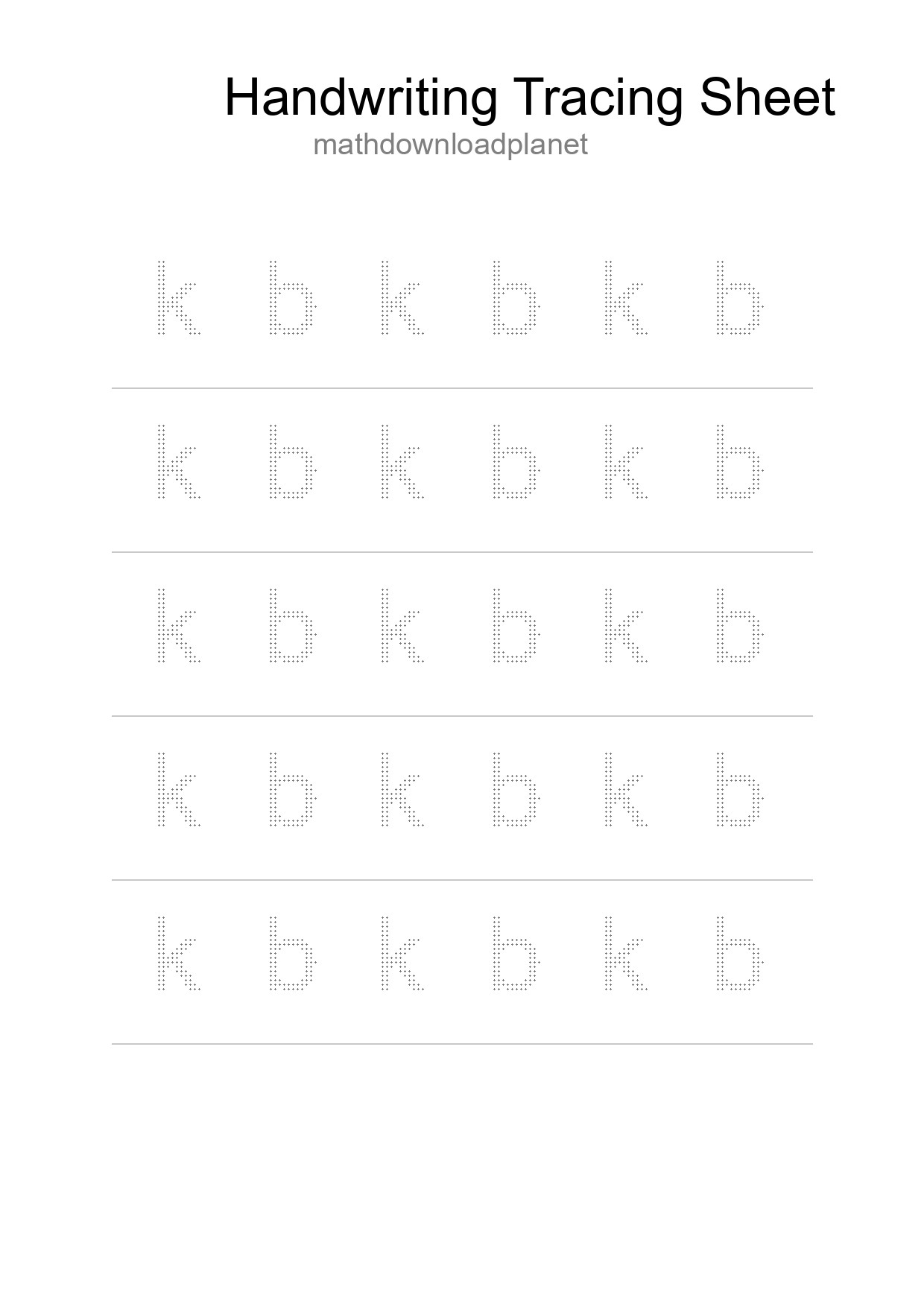 Printable Tracing Worksheet For Kids - Part 98